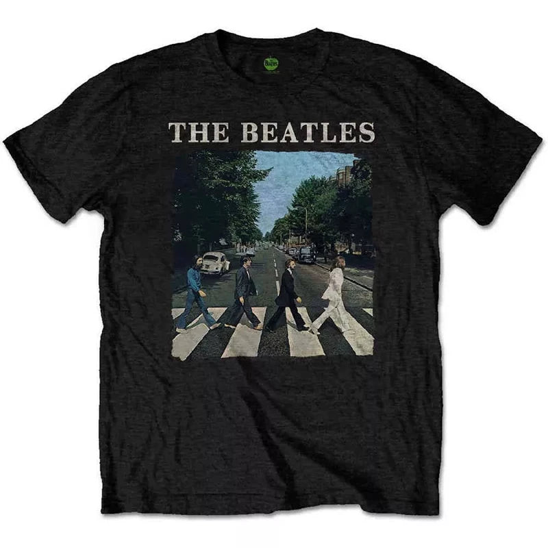 The Beatles "Abbey Road" Album Cover Graphic Tee in Heather black