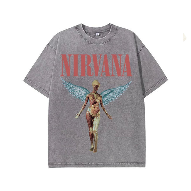 Nirvana "In Utero" Grey Vintage Wash Graphic Tee Hover Image