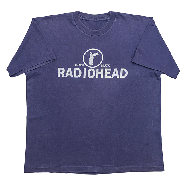 Radiohead "Trade Mark" Logo Graphic Tee in Navy Blue Hover Image