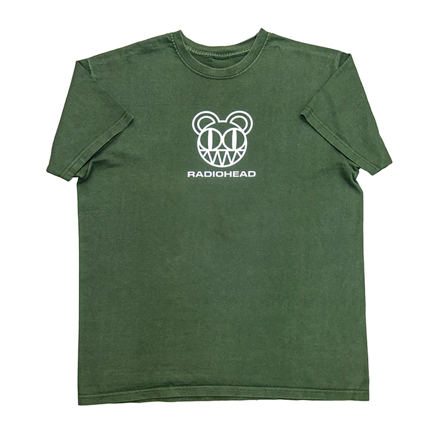 Radiohead "Modified Bear" Logo Graphic Tee in Olive Green