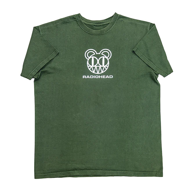Radiohead "Modified Bear" Logo Graphic Tee in Olive Green Hover Image
