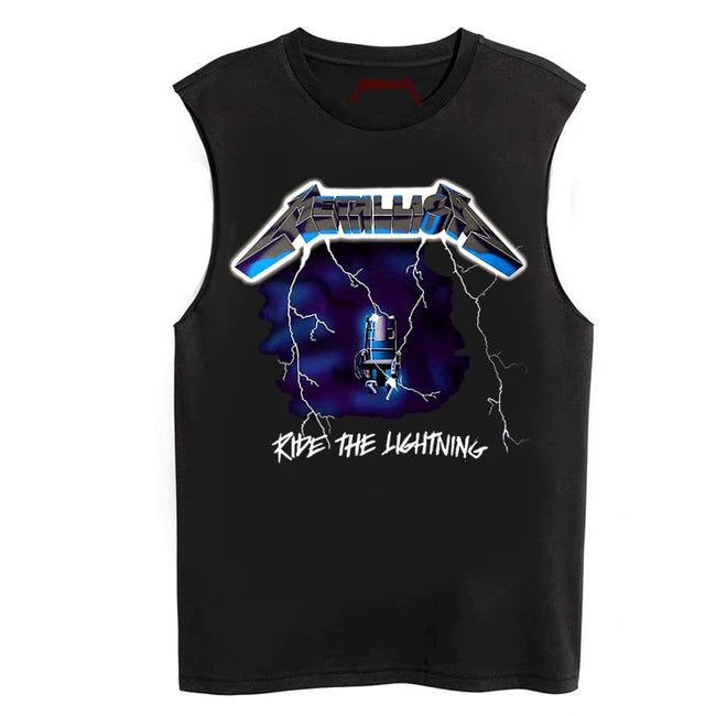 Metallica "Ride the Lightning" Sleeveless Graphic T-Shirt Hover Image