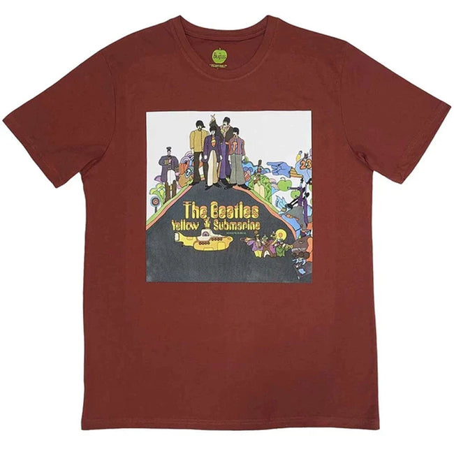 The Beatles "Yellow Submarine" Graphic Tee in Rust Hover Image