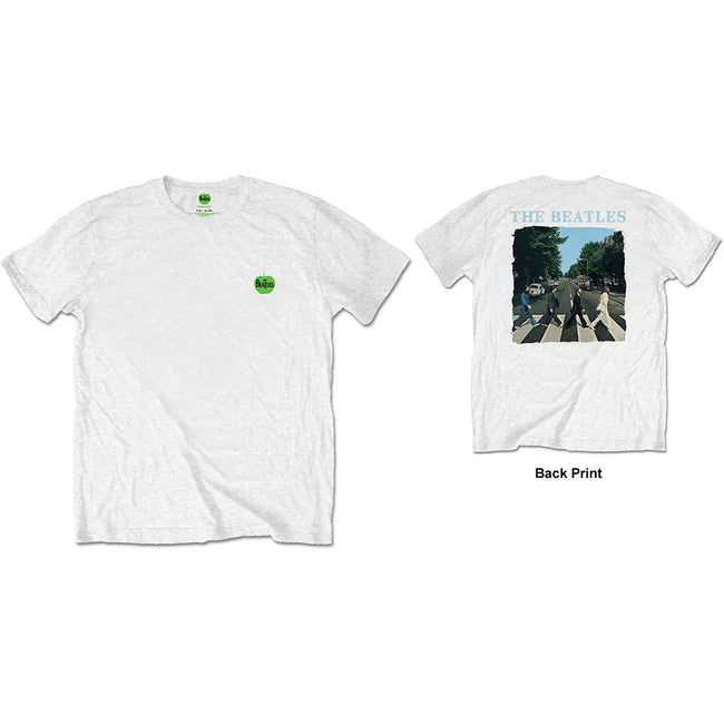The Beatles "Abbey Road" Graphic Tee with Apple Logo in White Hover Image