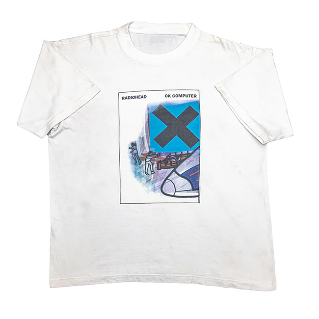 Radiohead "OK Computer" Graphic Tee in White Hover Image