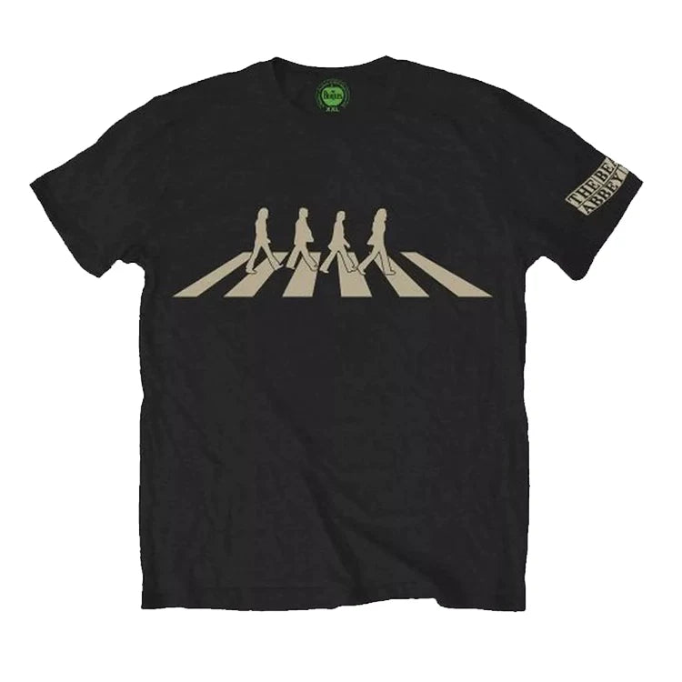 The Beatles "Abbey Road" Line Art Graphic Tee in Black