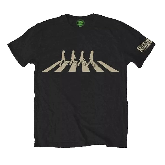 The Beatles "Abbey Road" Line Art Graphic Tee in Black Hover Image