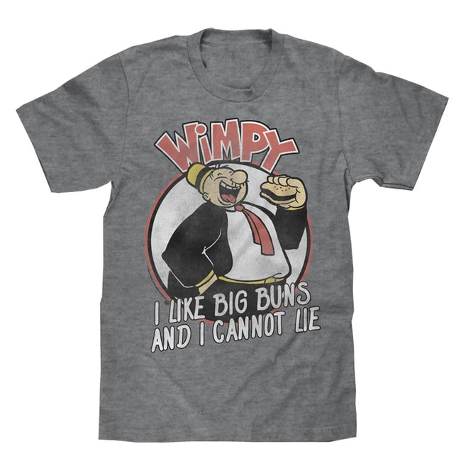 Wimpy "I Like Big Buns" Funny Graphic Tee Hover Image