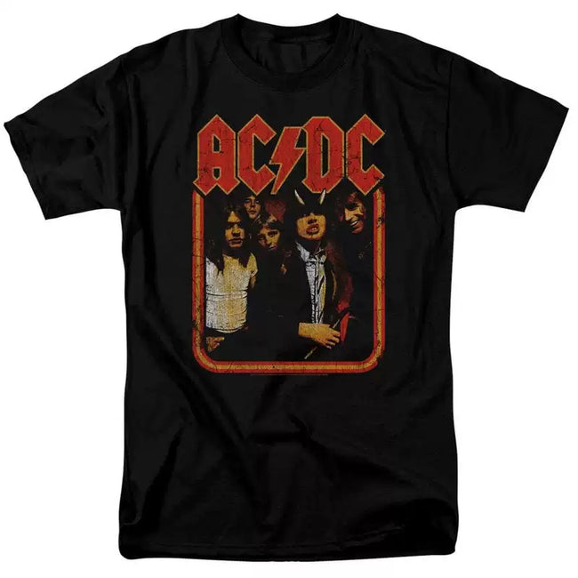 AC/DC "Vintage Band Portrait" Graphic Tee in Black Hover Image