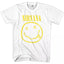 Nirvana White and Yellow Smiley Logo Tee