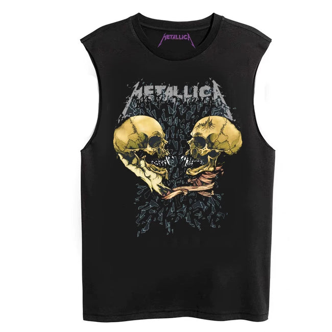 Metallica Dual-Skull Sleeveless T-Shirt Hover Image