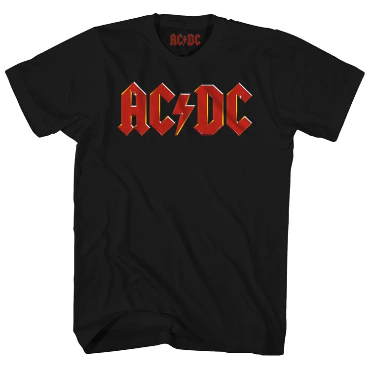 AC/DC "Back in Black" & Logo Graphic Cotton Tee black and red