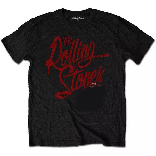 The Rolling Stones "Signature Script" Heather Black Graphic Tee Hover Image