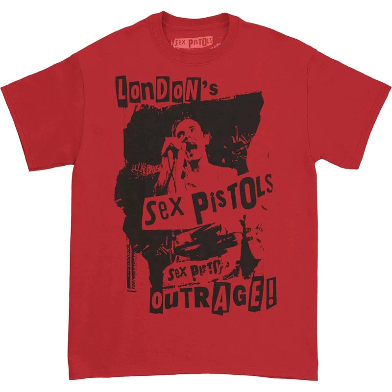 Sex Pistols "London's Outrage!" Graphic Tee Red
