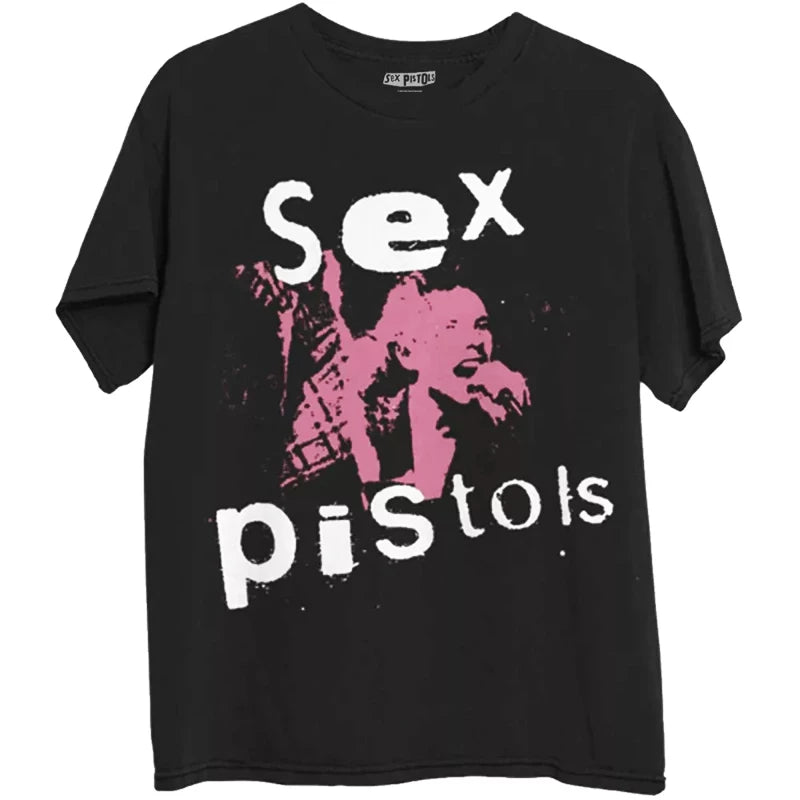 Sex Pistols "Pink Silhouette" Graphic Tee in Black