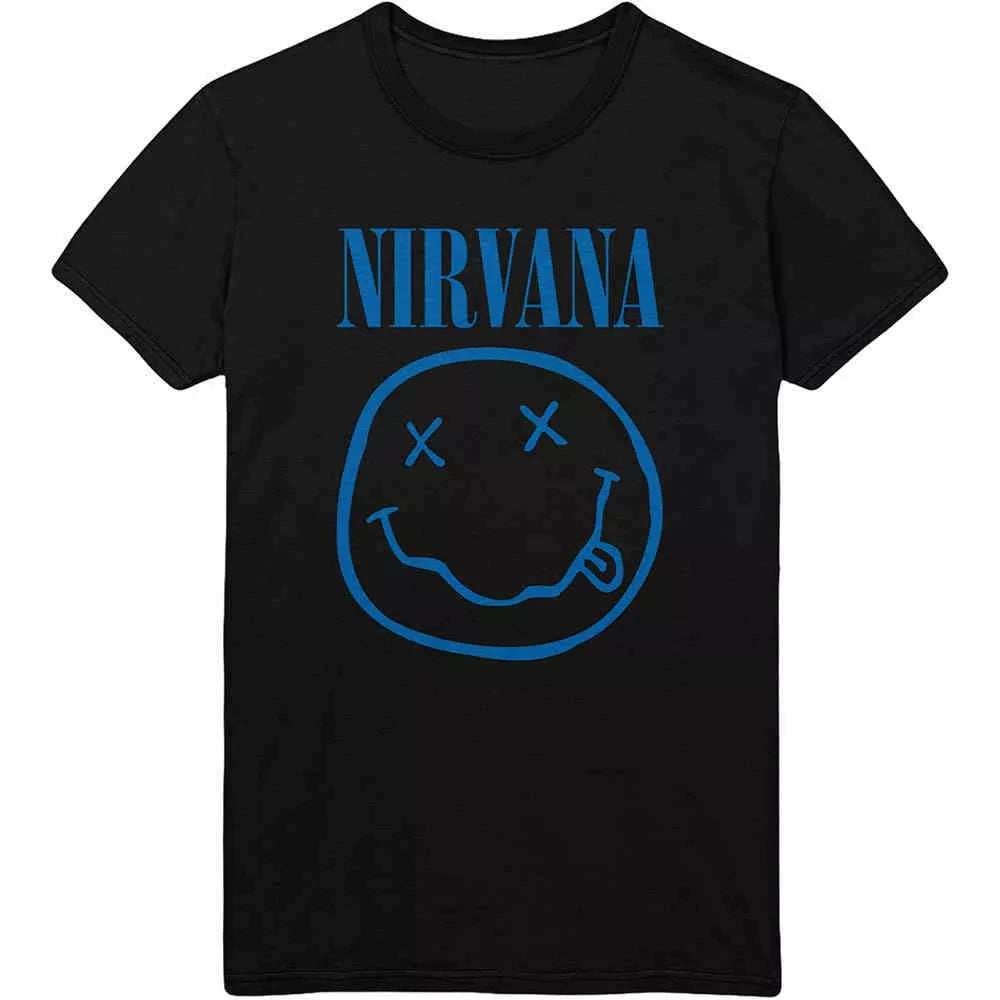 Nirvana Blue Smiley Graphic Tee