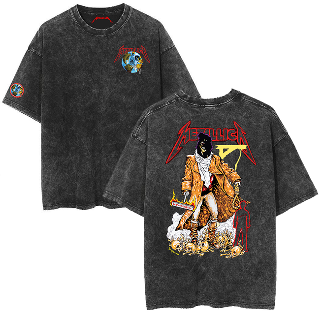 Metallica Graphic Vintage-Wash T-Shirt Hover Image