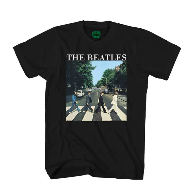 The Beatles "Abbey Road" Iconic Album Cover Graphic Tee in Black Hover Image