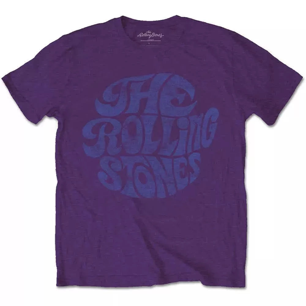 The Rolling Stones "Retro Flow" Logo Tee in Purple