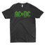 AC/DC "St. Patrick's Clover" Logo Graphic Tee in Charcoal