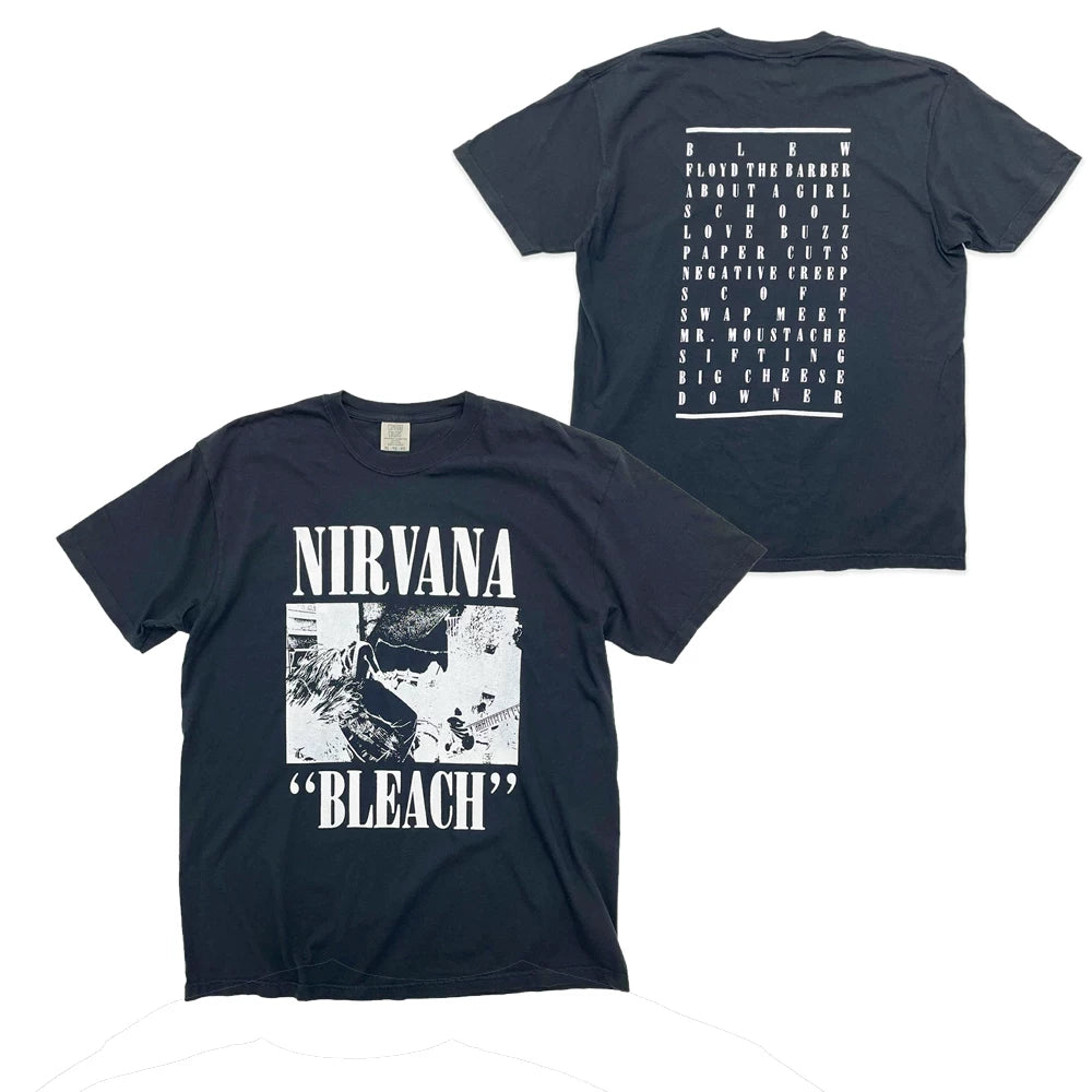 Nirvana "Bleach" Graphic T-Shirt with Back Tracklist