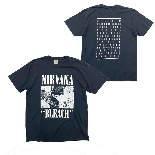 Nirvana "Bleach" Graphic T-Shirt with Back Tracklist Hover Image
