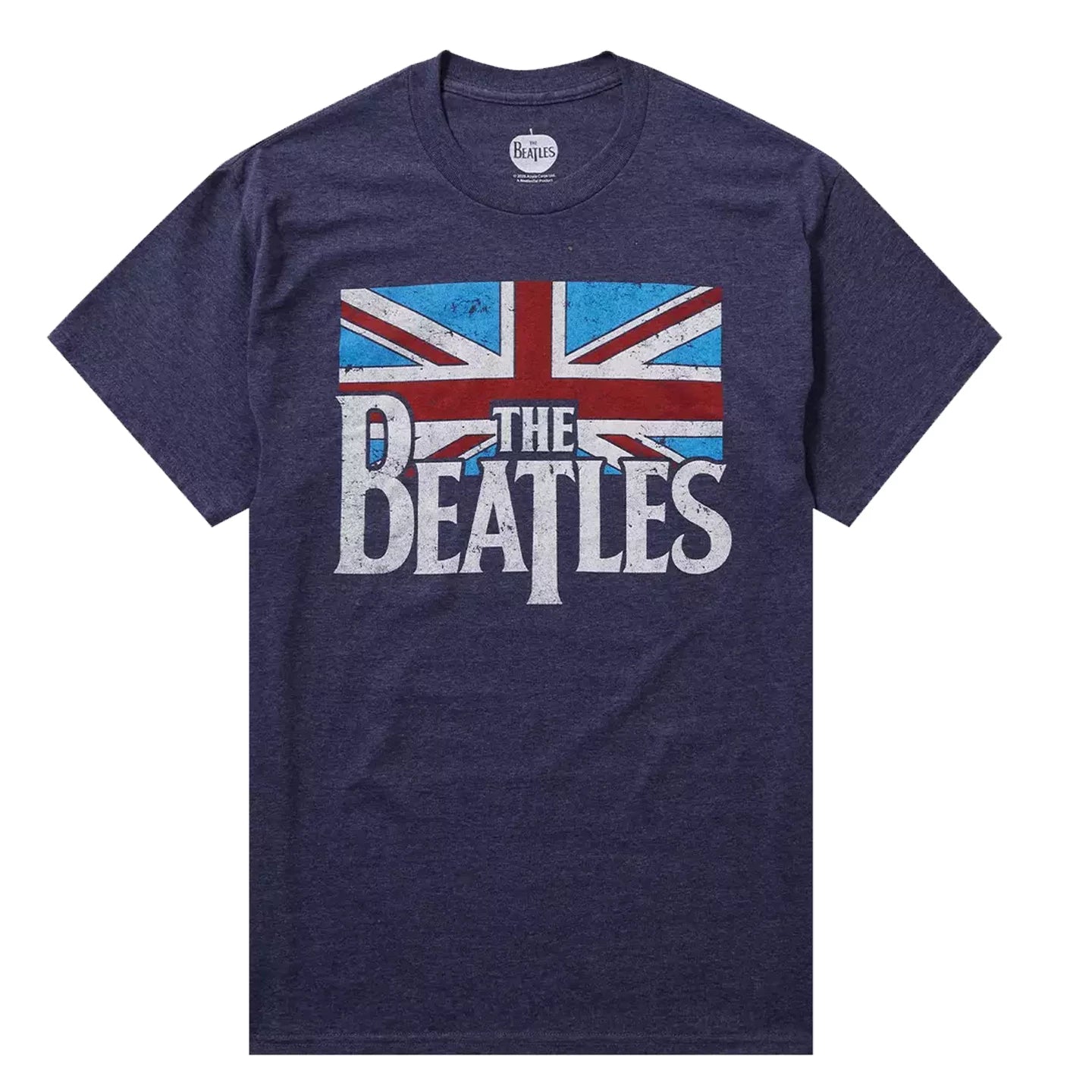 The Beatles "Union Jack" Heather Blue Graphic Tee