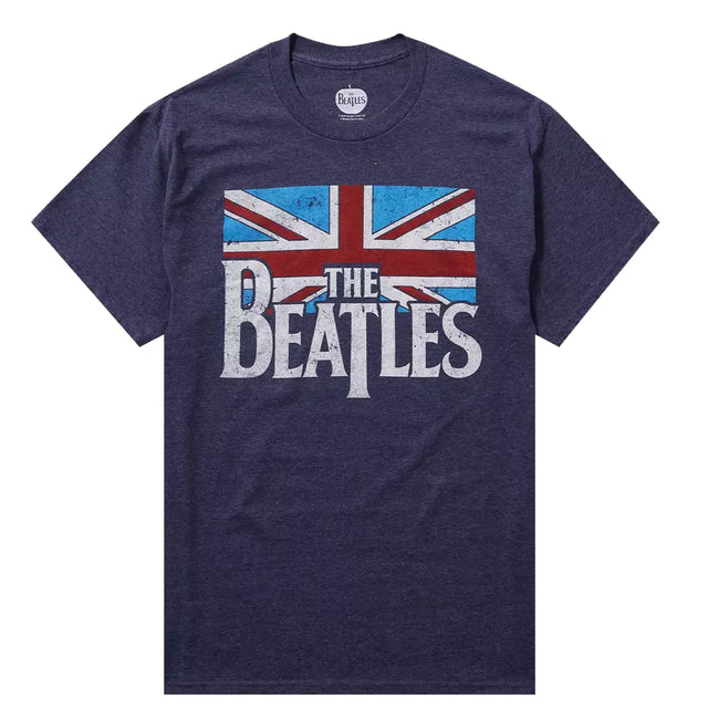 The Beatles "Union Jack" Heather Blue Graphic Tee Hover Image