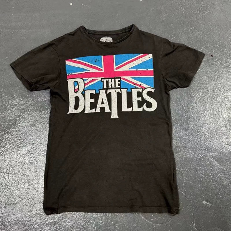The Beatles "Union Jack" Distressed Logo Graphic Tee