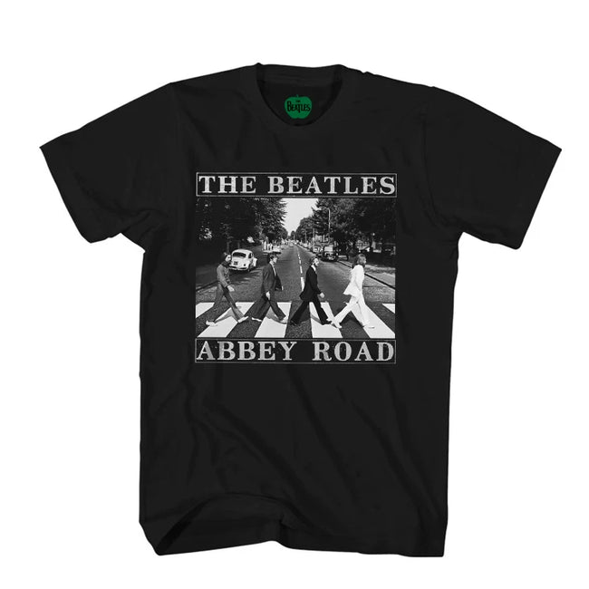 The Beatles "Abbey Road" Classic Black and White Graphic Tee in Black Hover Image