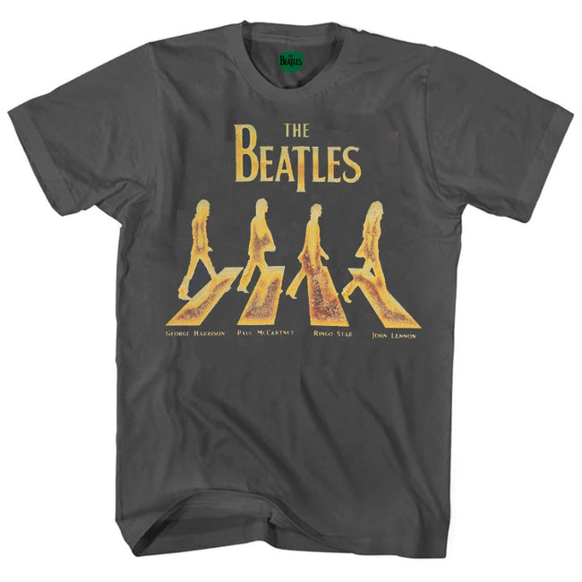 The Beatles "Abbey Road Gold Silhouette" Graphic Tee in Charcoal Hover Image