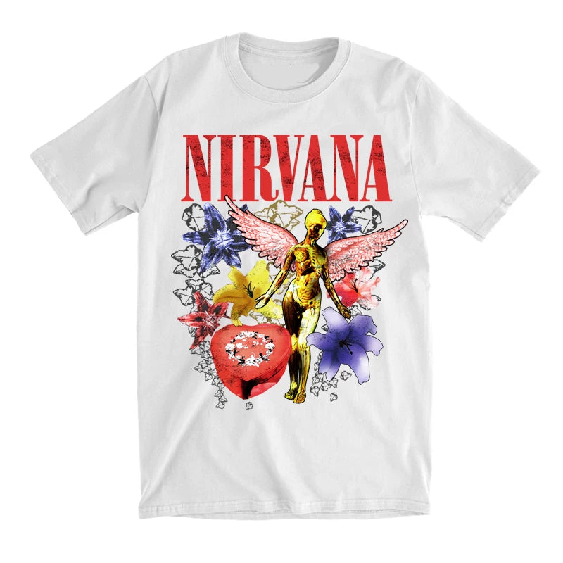 Nirvana Floral Angel Graphic Tee