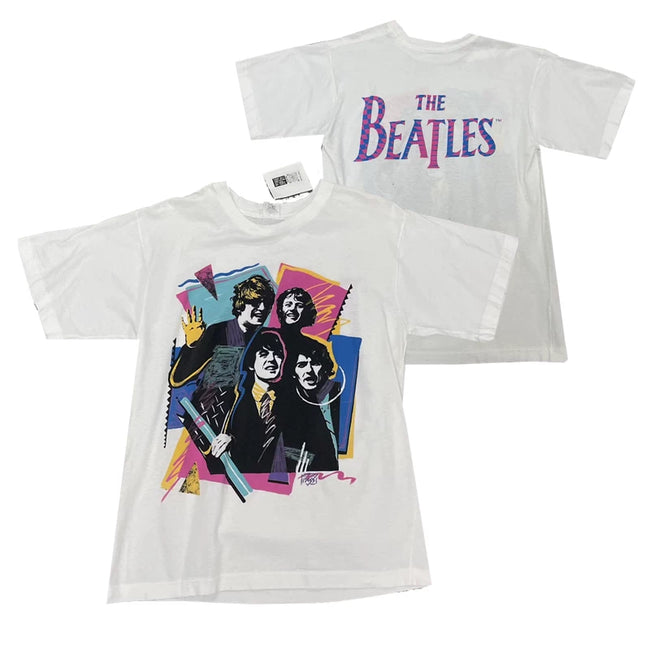 The Beatles "Retro Geometric" 90s Style Graphic Tee Hover Image