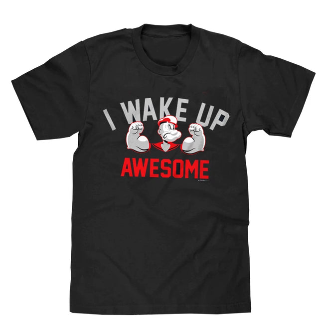 Popeye "I Wake Up Awesome" Graphic Tee Hover Image