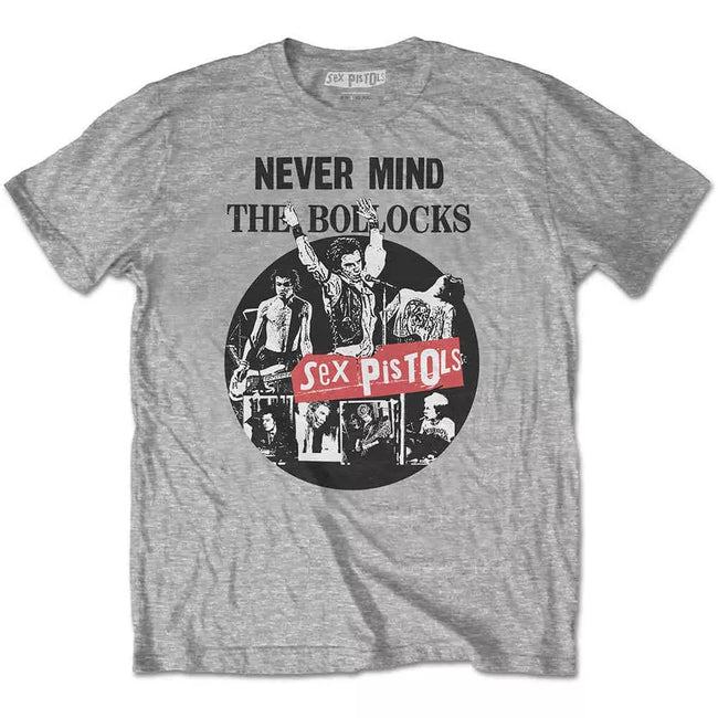 Sex Pistols "Never Mind the Bollocks" Graphic Tee in Grey Hover Image