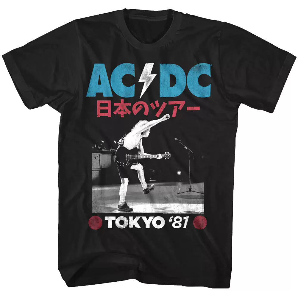 AC/DC "Tokyo '81 Japan Tour" Graphic Tee in Black