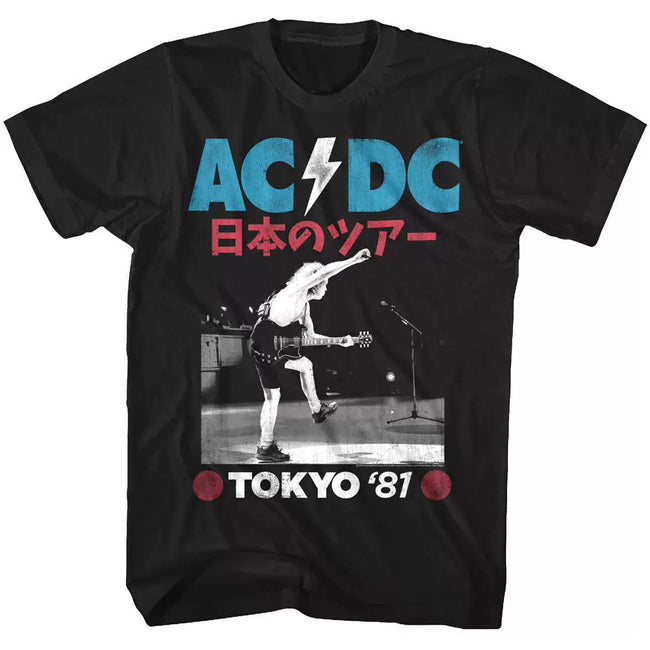AC/DC "Tokyo '81 Japan Tour" Graphic Tee in Black Hover Image