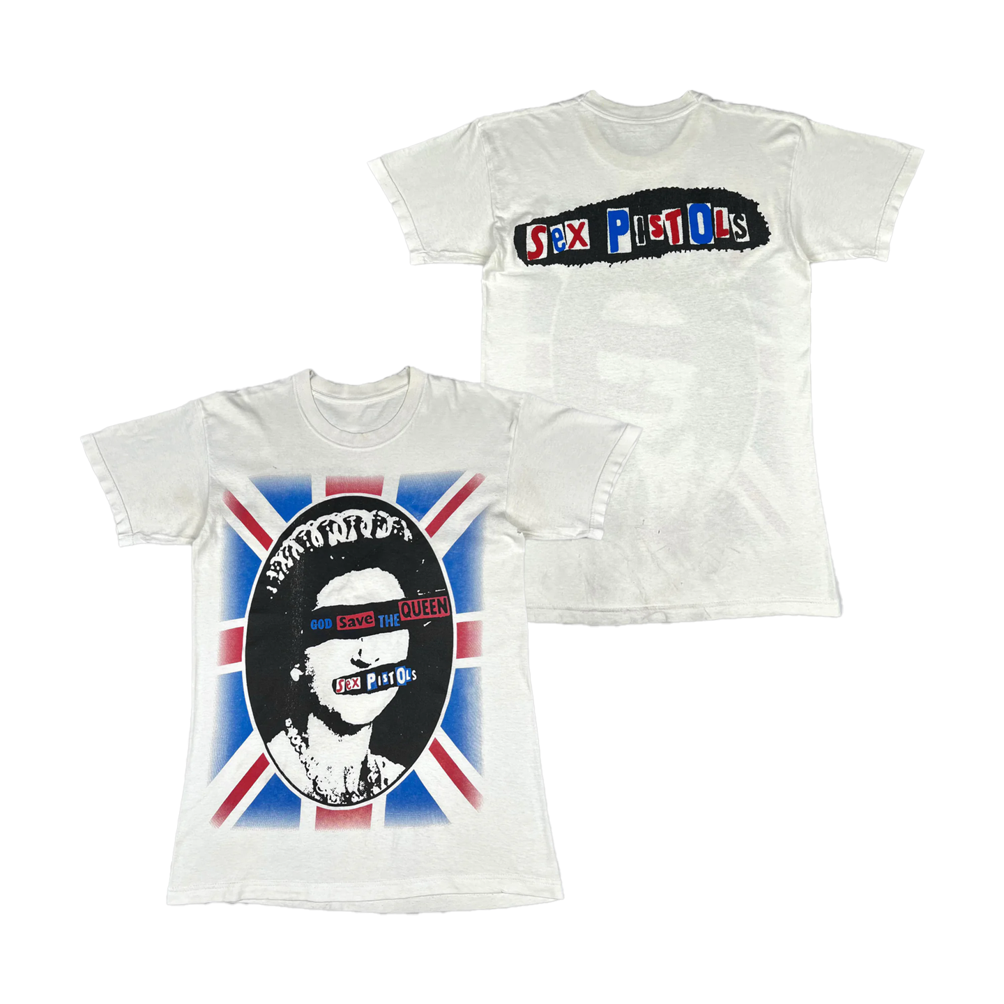 Sex Pistols "God Save the Queen" Iconic Graphic Tee White