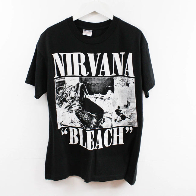 Vintage-Style Nirvana "Bleach" Graphic T-Shirt Hover Image
