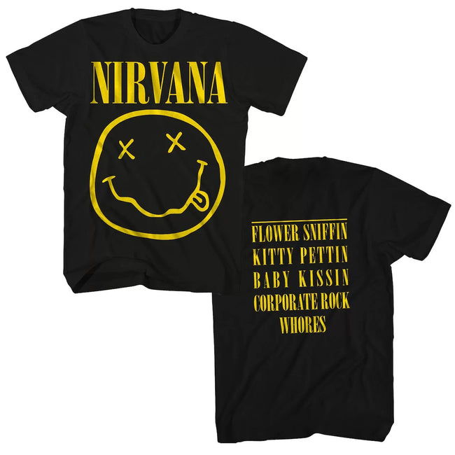 Nirvana Smiley "Flower Sniffin'" Graphic Tee Hover Image