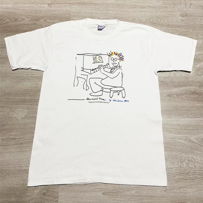 John Lennon "Self-Portrait at Piano" Doodle Tee Hover Image