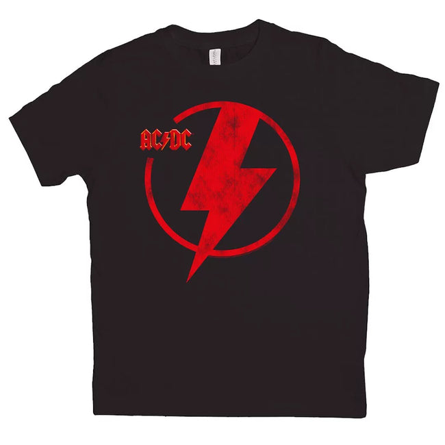 AC/DC "Red Lightning Circle" Graphic Tee  Black Hover Image