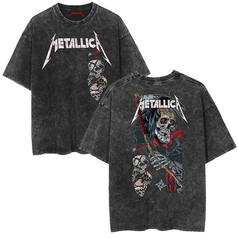 Metallica Grim Reaper Graphic Vintage-Wash T-Shirt