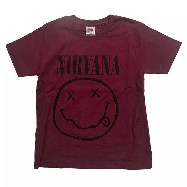 Nirvana Maroon Smiley Logo Tee Hover Image