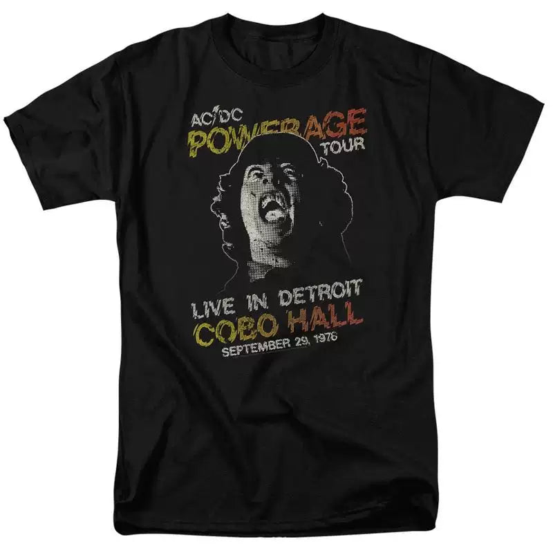 AC/DC "Powerage Tour: Live in Detroit" Vintage Concert Graphic Tee
