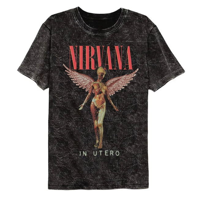 Nirvana "In Utero" Acid-Wash Graphic Tee Hover Image
