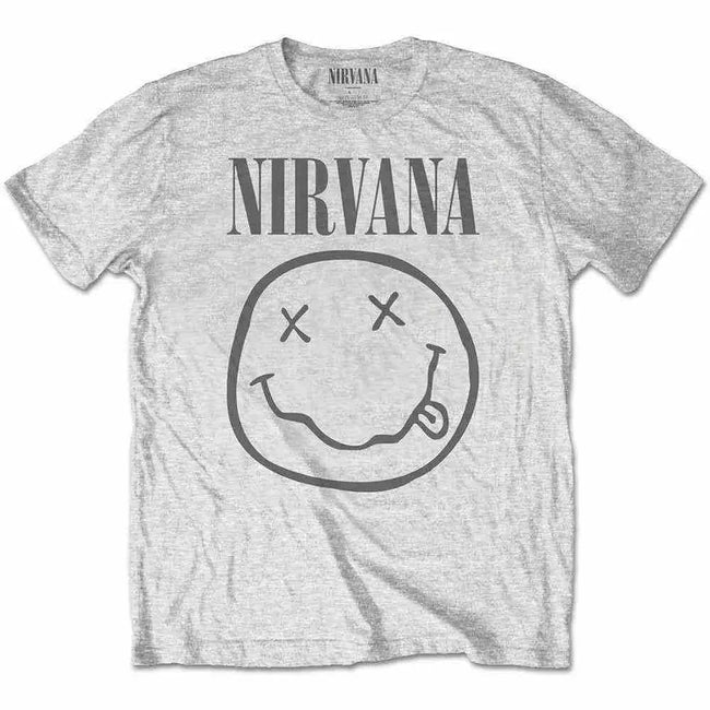 Nirvana Heather Grey Smiley Logo Tee Hover Image