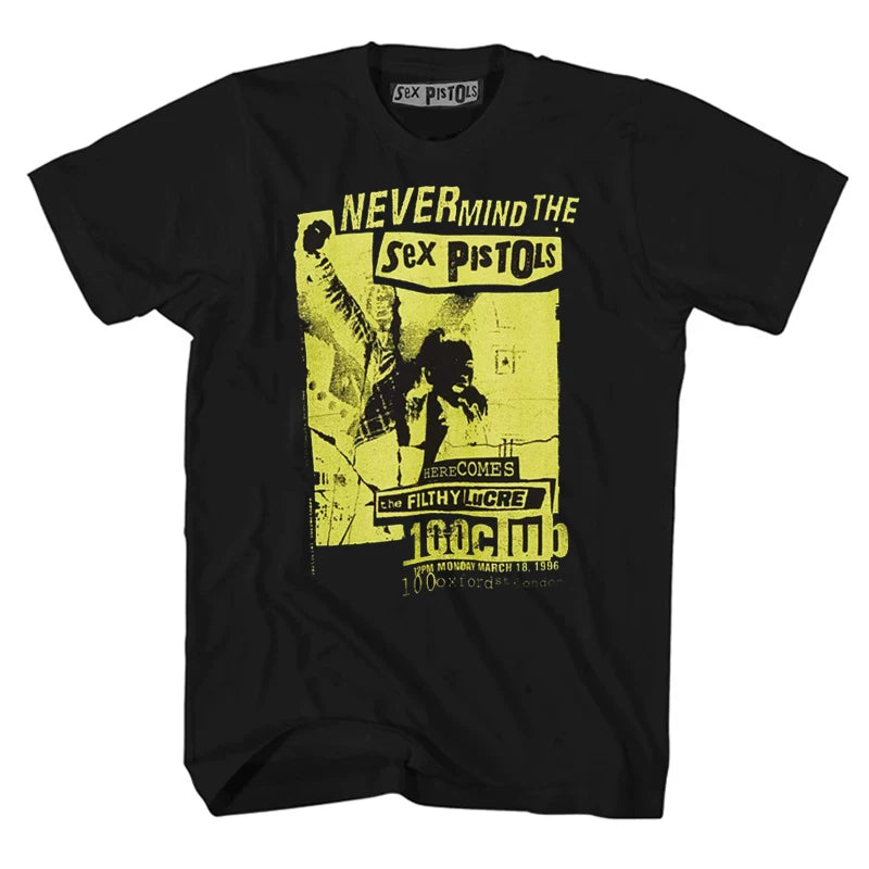 Sex Pistols "100 Club" Concert Graphic Tee in Black