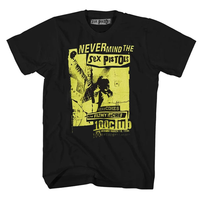 Sex Pistols "100 Club" Concert Graphic Tee in Black Hover Image