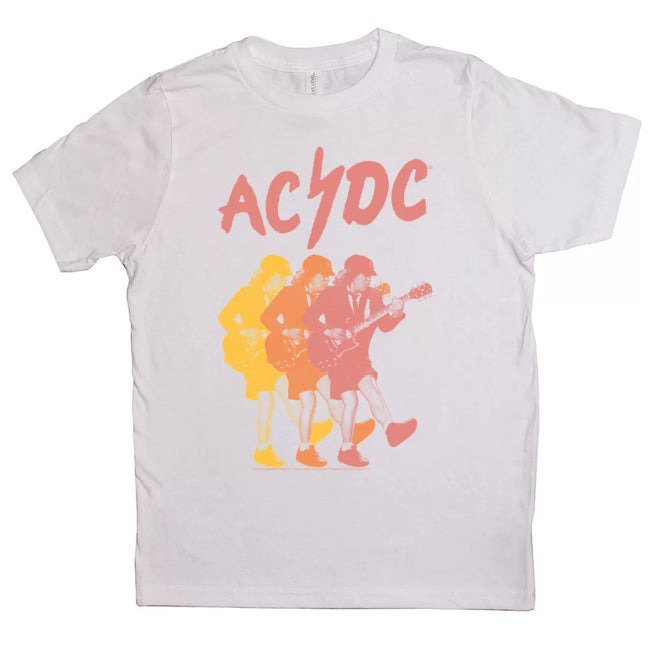 AC/DC "Angus Young Motion" Graphic Tee in White Hover Image